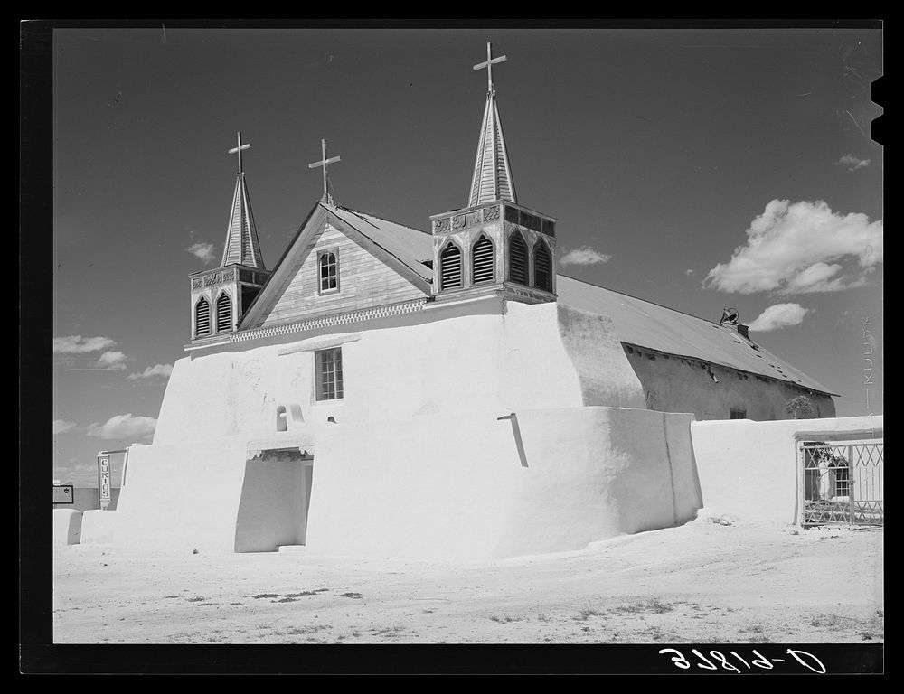 Roman Catholic church at Isleta, New Mexico by Russell Lee