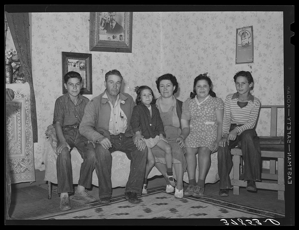 Family of Spanish extraction. Concho, Arizona by Russell Lee
