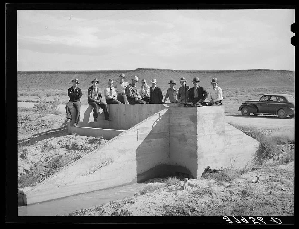 Members of cooperative irrigation project. Washington County, Utah by Russell Lee