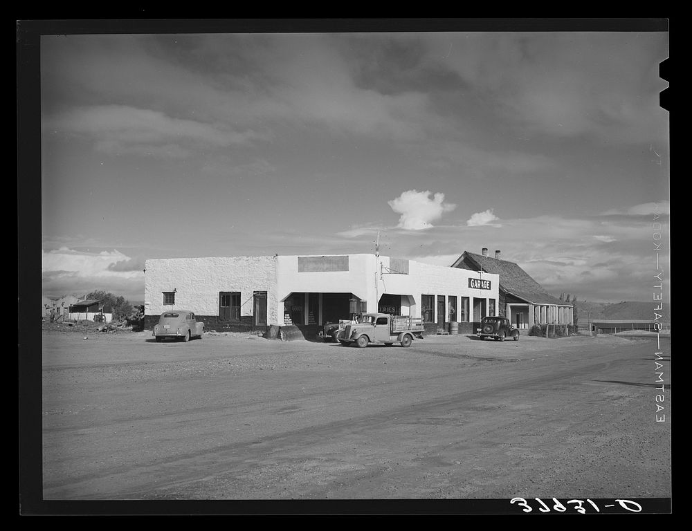 Main street, Concho, Arizona. All inhabitants of this town are of Spanish extraction by Russell Lee