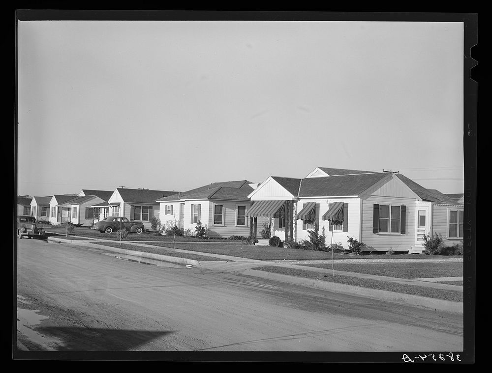 Houses in the Alameda residential section of Corpus Christi, Texas. These houses are about two years old and were built by…