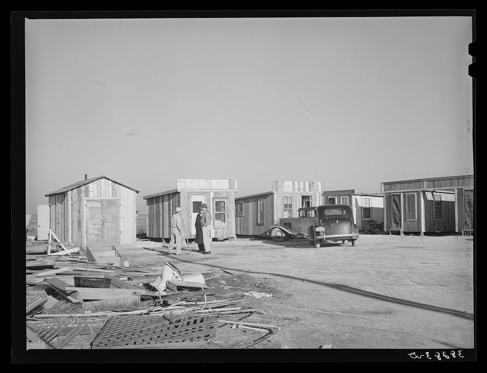 [Untitled photo, possibly related to: Tourist courts built of second hand lumber. Corpus Christi, Texas. These are on North…