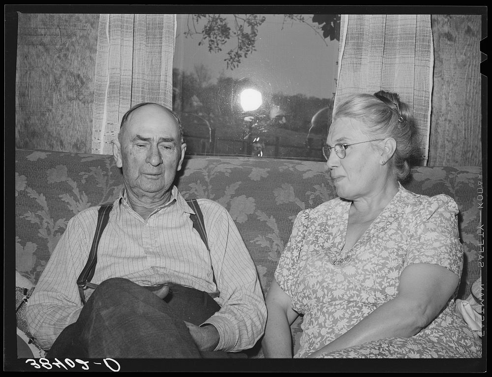 Fruit farmer and his wife, Placer County, California. He owns four hundred acres and has farmed this land for about thirty…