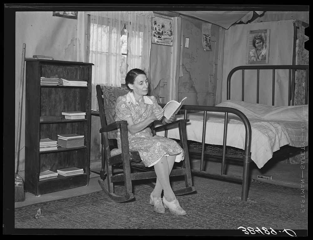 Wife of farmer from Oklahoma who has bought a fruit farm through the Federal Land Bank in Placer County, California. While…