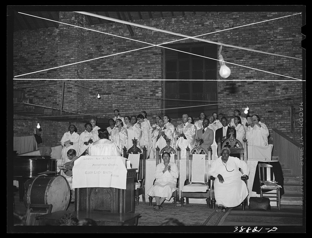 [Untitled photo, possibly related to: Choir of Pentecostal church. Southside of Chicago, Illinois] by Russell Lee