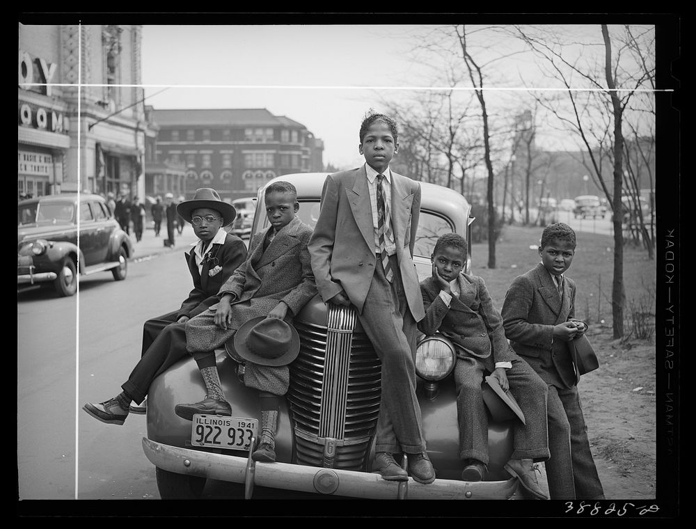 Boys on Easter morning. Southside, Chicago, Illinois by Russell Lee