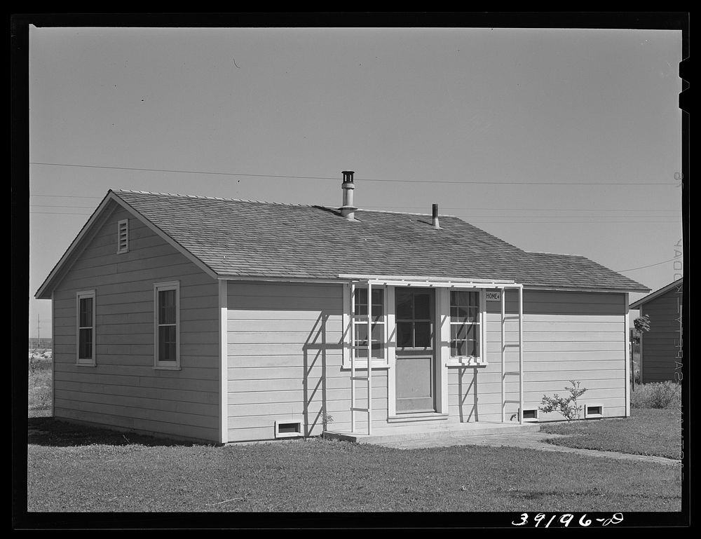 House for permanent farm worker at the FSA (Farm Security Administration) farm workers' camp. Caldwell, Idaho by Russell Lee