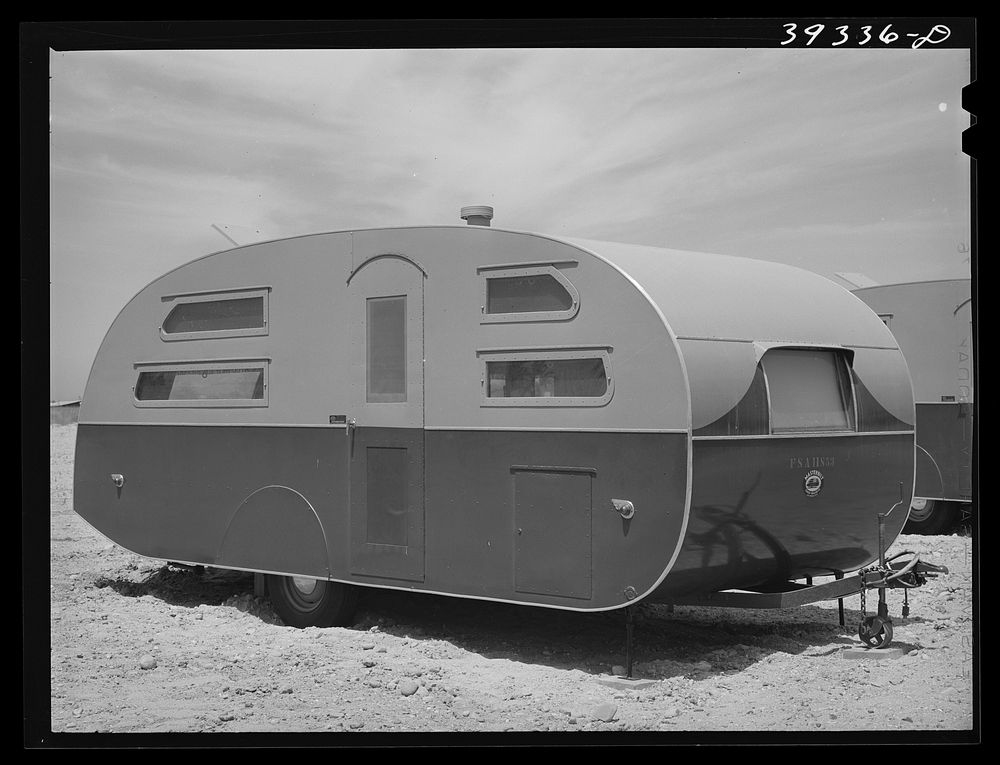 Trailers at the FSA (Farm Security Administration) camp for defense workers. San Diego, California by Russell Lee