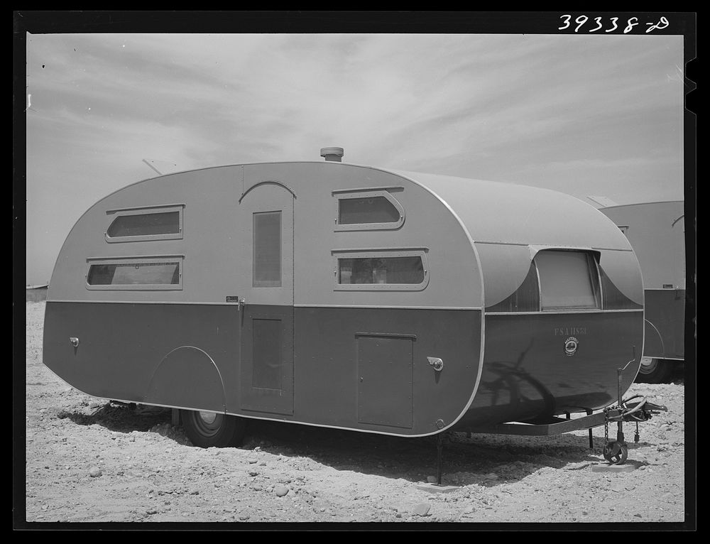 [Untitled photo, possibly related to: Trailers at the FSA (Farm Security Administration) camp for defense workers. San…