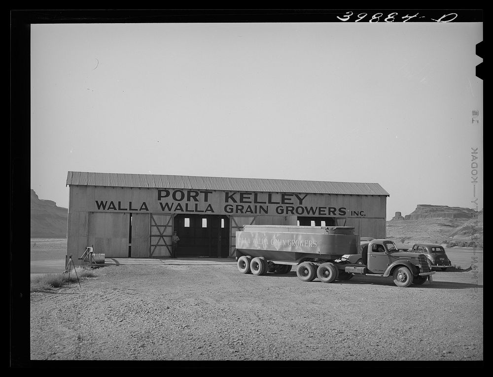 Port Kelly where wheat belonging to members of the Walla Walla Grain Growers is stored and shipped by barge to Portland.…