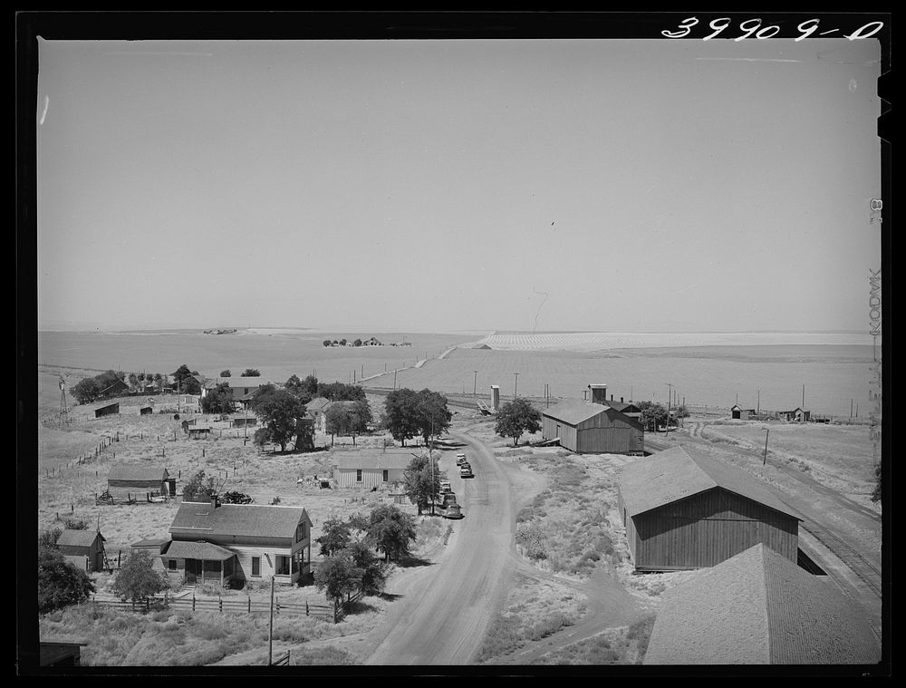 [Untitled photo, possibly related to: Eureka, Walla Walla, Washington. This was taken from top of elevator. Notice the sack…