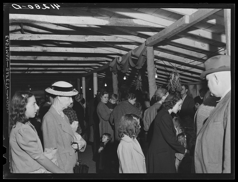 [Untitled photo, possibly related to: Interior of Tri-County Farmers Co-op Market at Du Bois, Pennsylvania]. Sourced from…