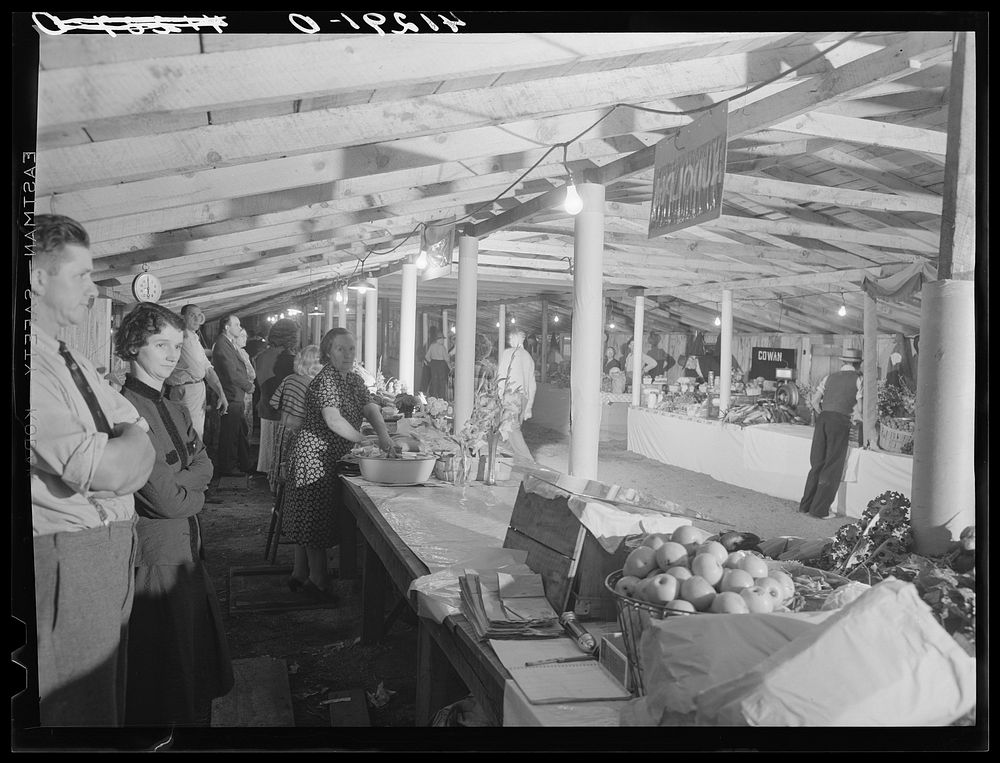 Interior of Tri-County Farmers Coop Market at Du Bois, Pennsylvania. Sourced from the Library of Congress.