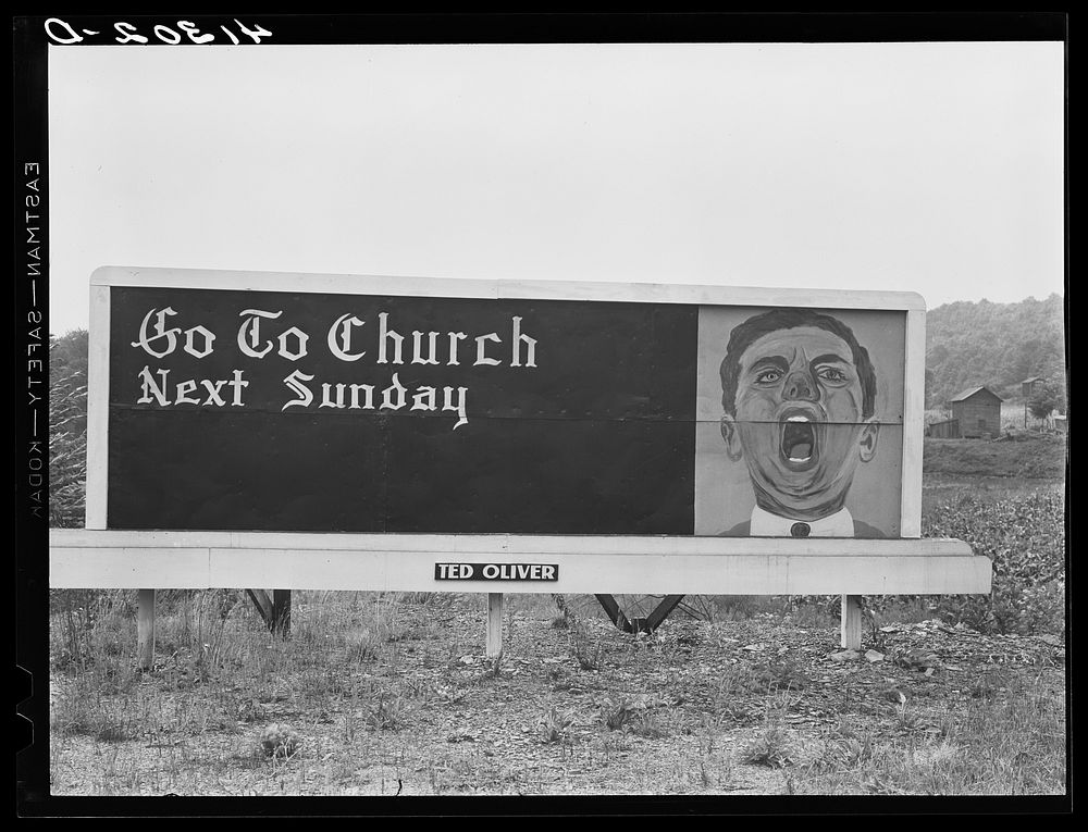 Sign on highway between Sykesville, Pennsylvania and Punxsutawney, Pennsylvania. Sourced from the Library of Congress.