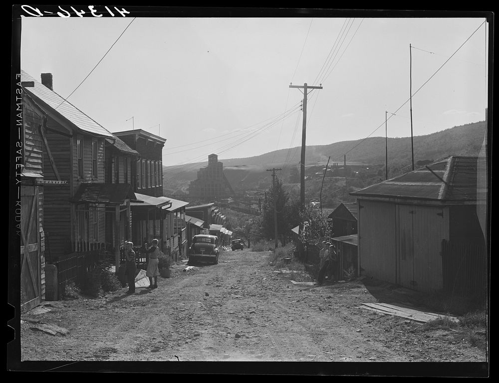 [Untitled photo, possibly related to: Street scene in the mining town of Lansford, Pennsylvania]. Sourced from the Library…