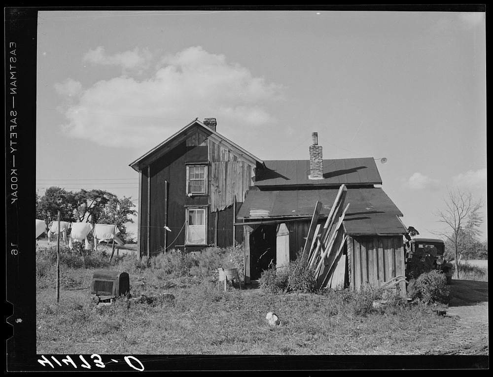 [Untitled photo, possibly related to: The back of Mr. Templer's house, a FSA (Farm Security Administration) client living in…