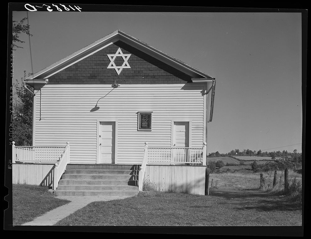 Jewish Synagogue in the Huntington District near Newtown, Connecticut, that serves fifteen Jewish families. Sourced from the…