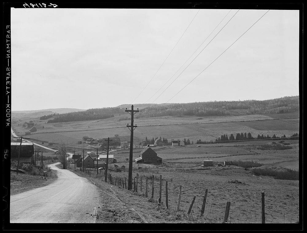 Aroostook County landscape off Route 11 near Fort Kent, Maine. Sourced from the Library of Congress.