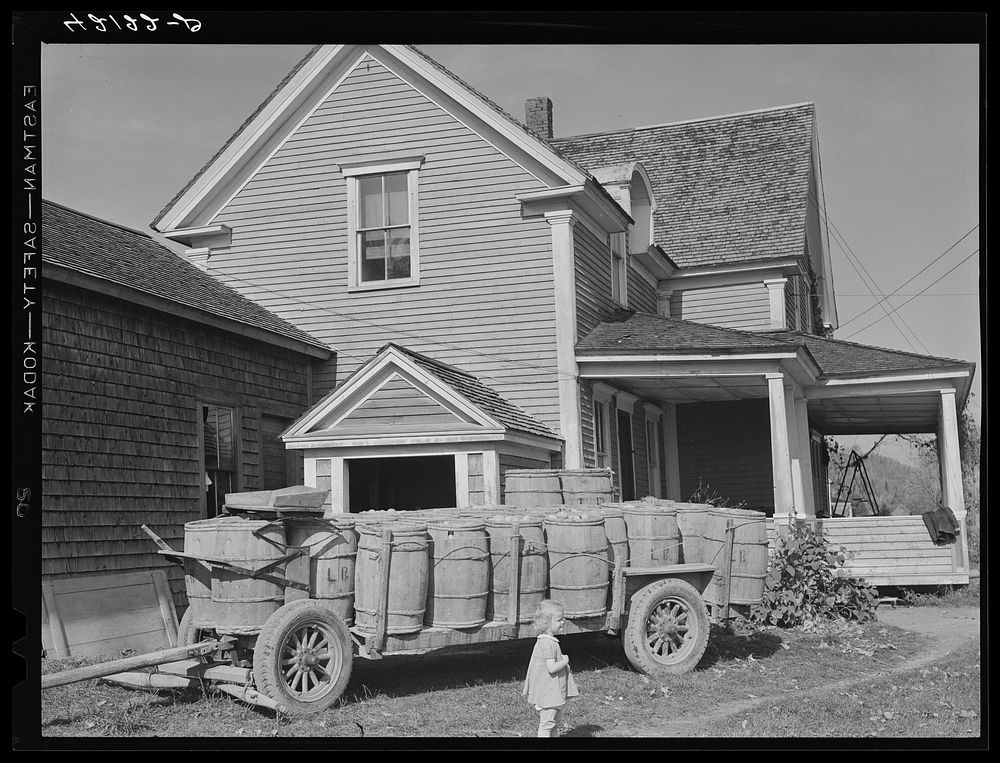 Wagon load of seed potatoes at the house of Lawrence J. Brown, FSA (Farm Security Administration) client of Eagle Lake…