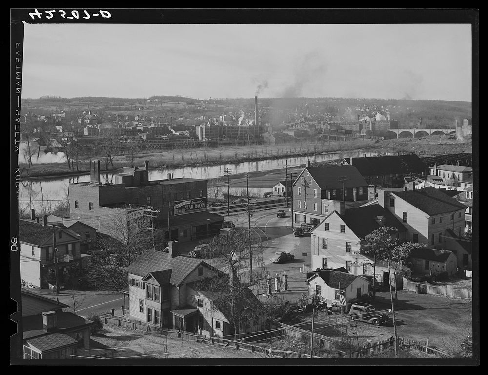On this side of the river Ansonia, and on the other side Derby. Connecticut. Sourced from the Library of Congress.