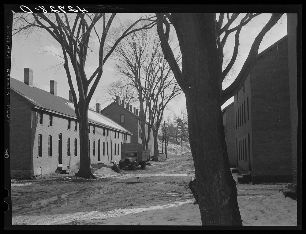 Company houses in Ashton, Rhode Island. Sourced from the Library of Congress.