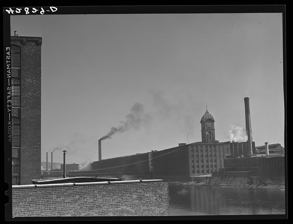 [Untitled photo, possibly related to: General view of mills in Lawrence, Massachusetts]. Sourced from the Library of…