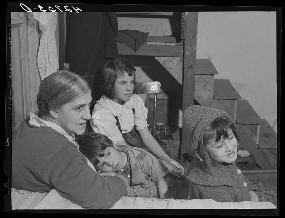 Wife and children of Manuel Almeida, Portuguese, FSA (Farm Security Administration) client and truck gardener. Little…