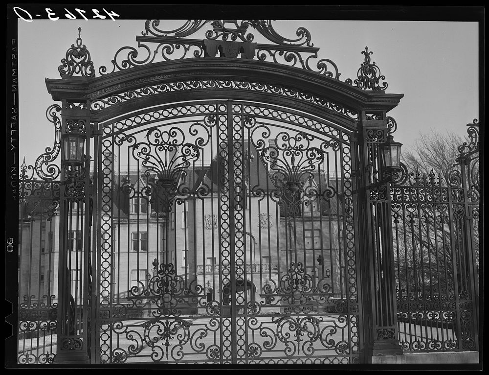 One of the fabulous mansions. Newport, Rhode Island. Sourced from the Library of Congress.