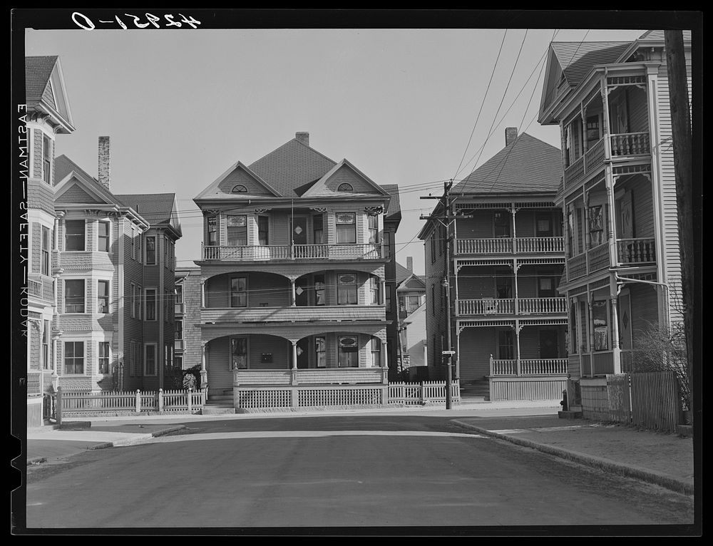 Houses in New Bedford, Massachusetts. Sourced from the Library of Congress.