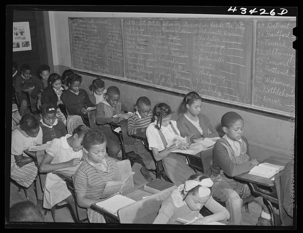 [Untitled photo, possibly related to: Schools in Fayetteville were crowded as a result of the enlarging of Fort Bragg, North…