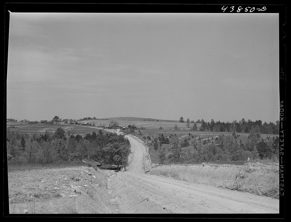 Landscape in north section of Heard County, Georgia. Sourced from the Library of Congress.