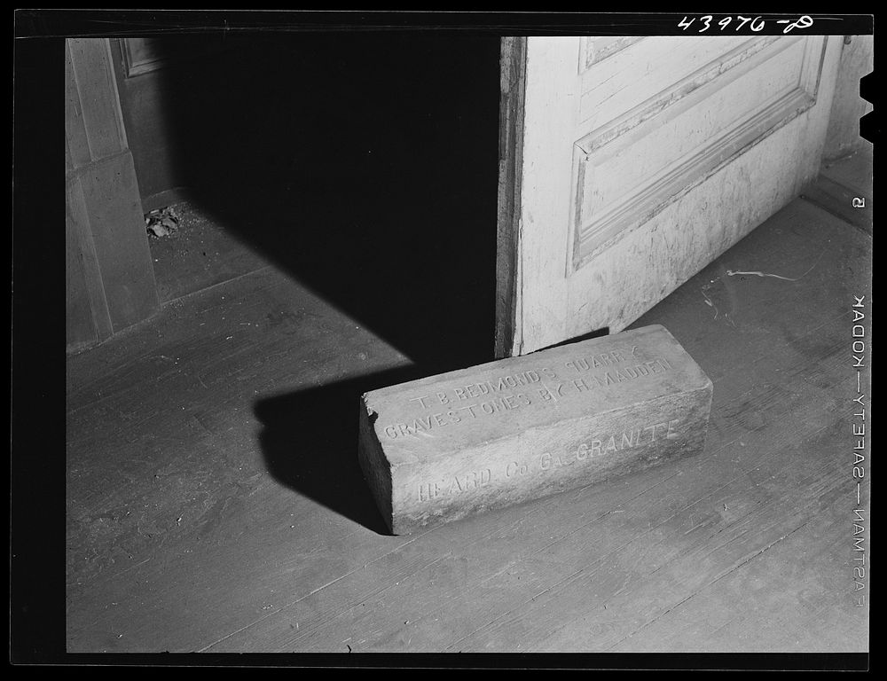 Doorstop in courthouse. Franklin, Heard County, Georgia. Sourced from the Library of Congress.