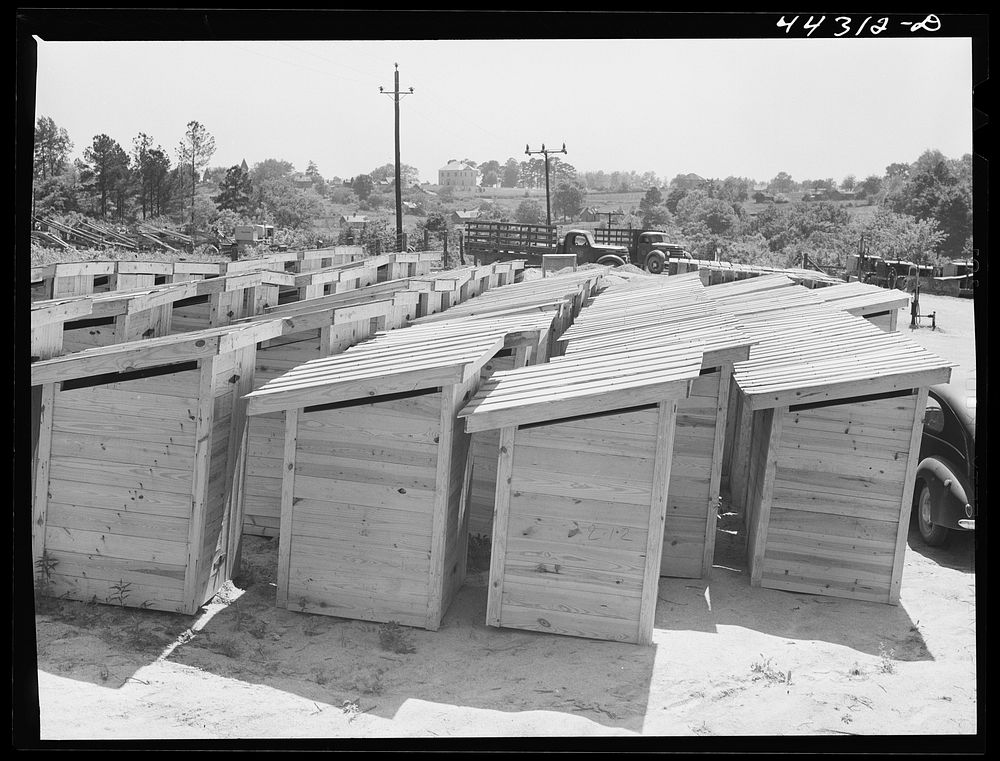 Privies built by FSA (Farm Security Administration) for farm security borrowers in Greene County, Georgia. Sourced from the…
