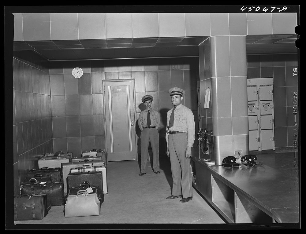 The baggage receiving department. Municipal airport, Washington, D.C.. Sourced from the Library of Congress.