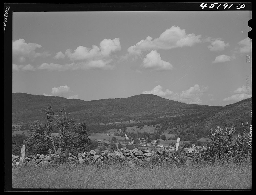 Landscape of the town of Weston, Vermont. Sourced from the Library of Congress.