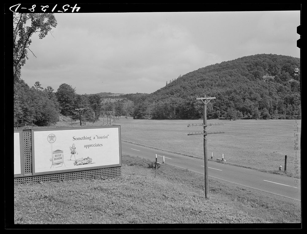 Road on the outskirts of Brattleboro, Vermont. Sourced from the Library of Congress.