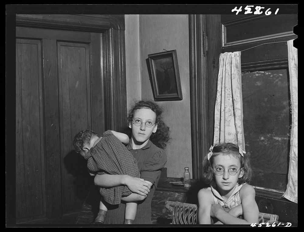 Children of Albert Lynch, FSA (Farm Security Administration) client of Dummerston, Vermont. Sourced from the Library of…
