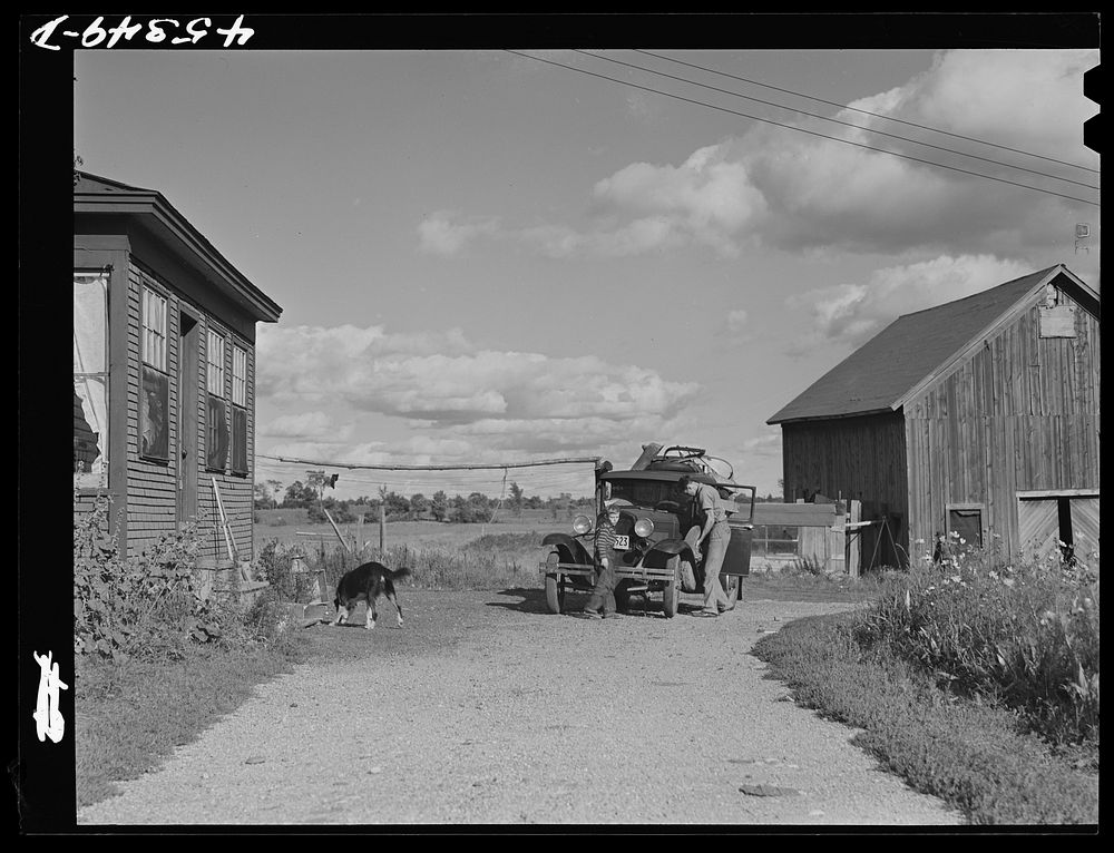 Moving some belongings at the Zahler farm in the Pine Camp expansion area near Sterlingville, New York. The family is moving…