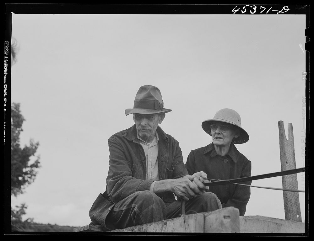 [Untitled photo, possibly related to: Mr. Eliot H. Miller and his wife, FSA (Farm Security Administration) clients at…