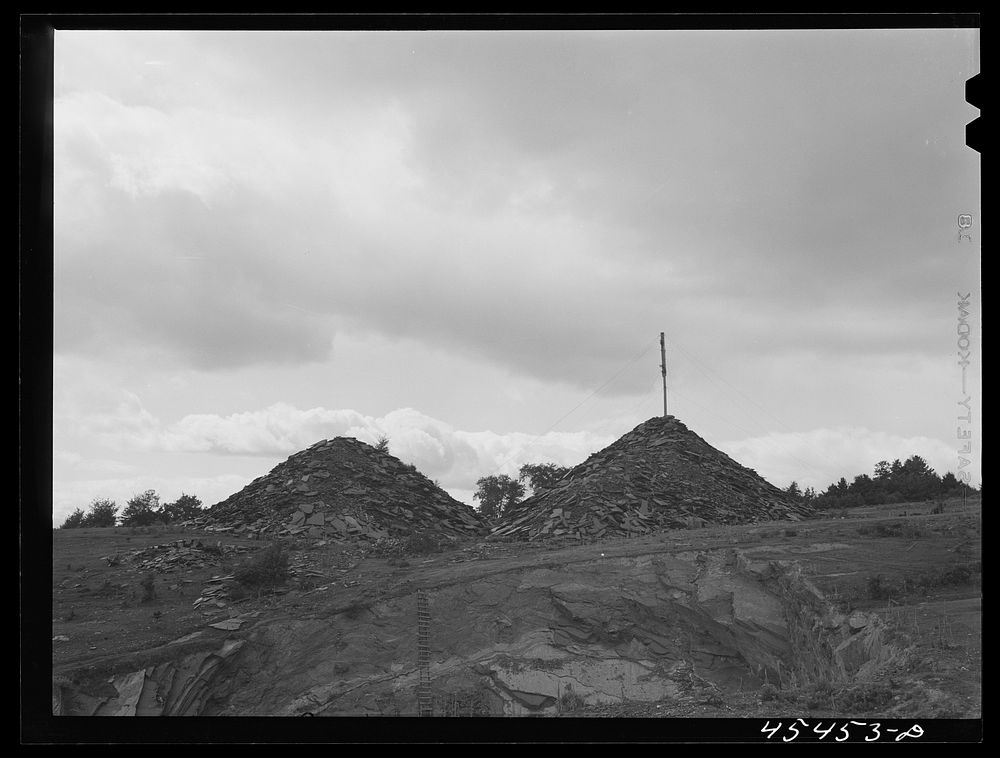 A slate quarry near Castleton, Vermont. Sourced from the Library of Congress.