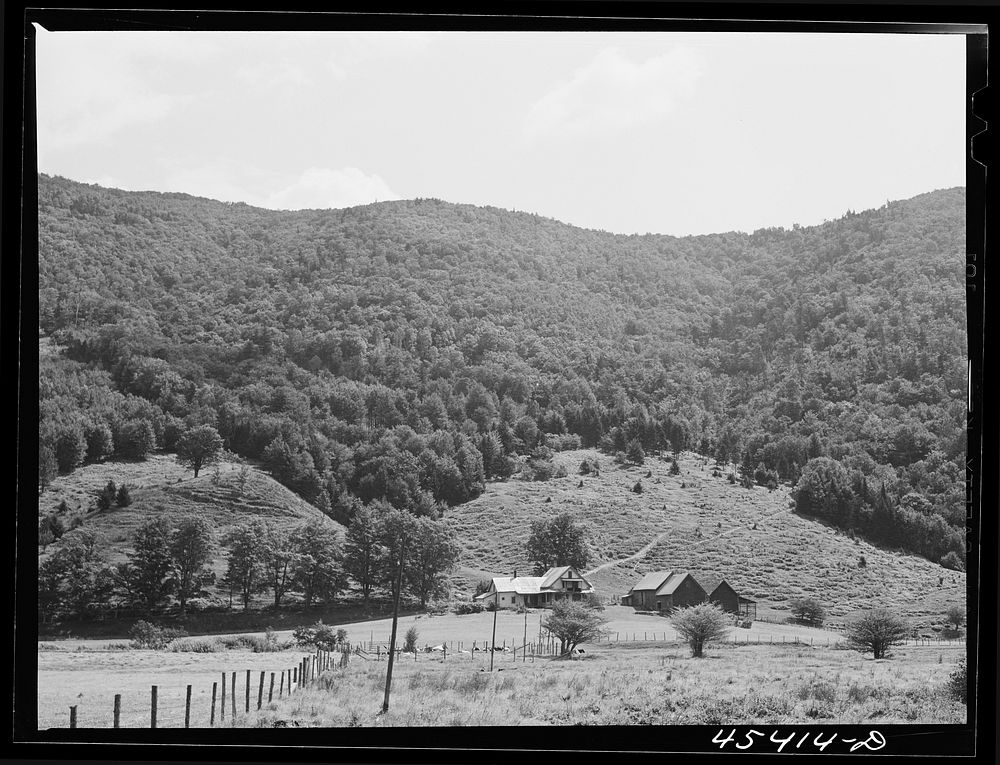 Farmstead in Sherburne, Vermont. Sourced from the Library of Congress.