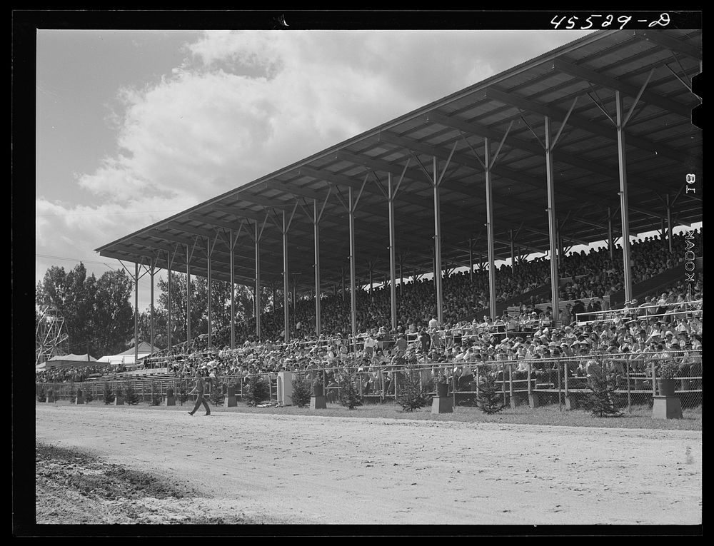 [Untitled photo, possibly related to: Grandstand at the Rutland Fair. Vermont]. Sourced from the Library of Congress.