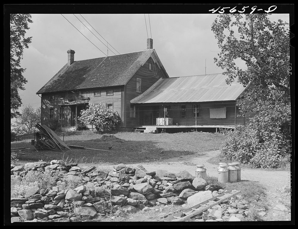 The home of the Gaynor family on a farm near Fairfield, Vermont. Sourced from the Library of Congress.
