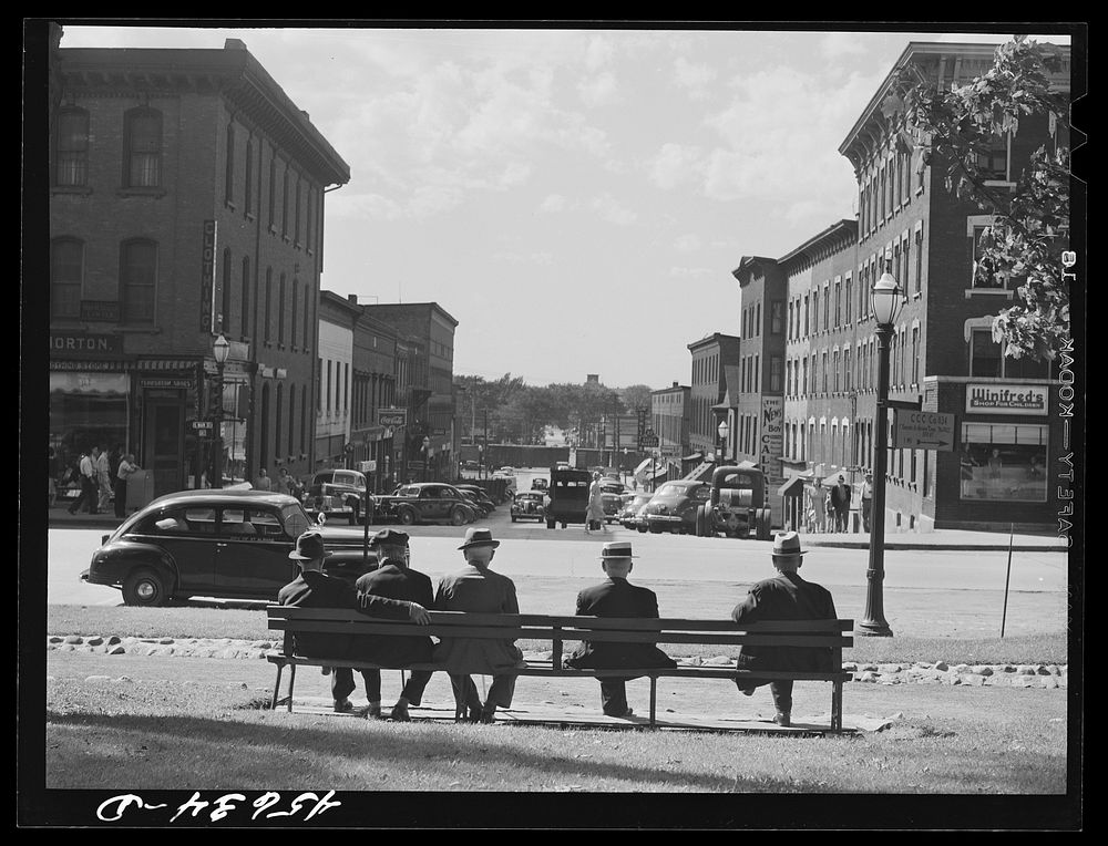 [Untitled photo, possibly related to: In the square, facing the main street in Saint Albans, Vermont]. Sourced from the…