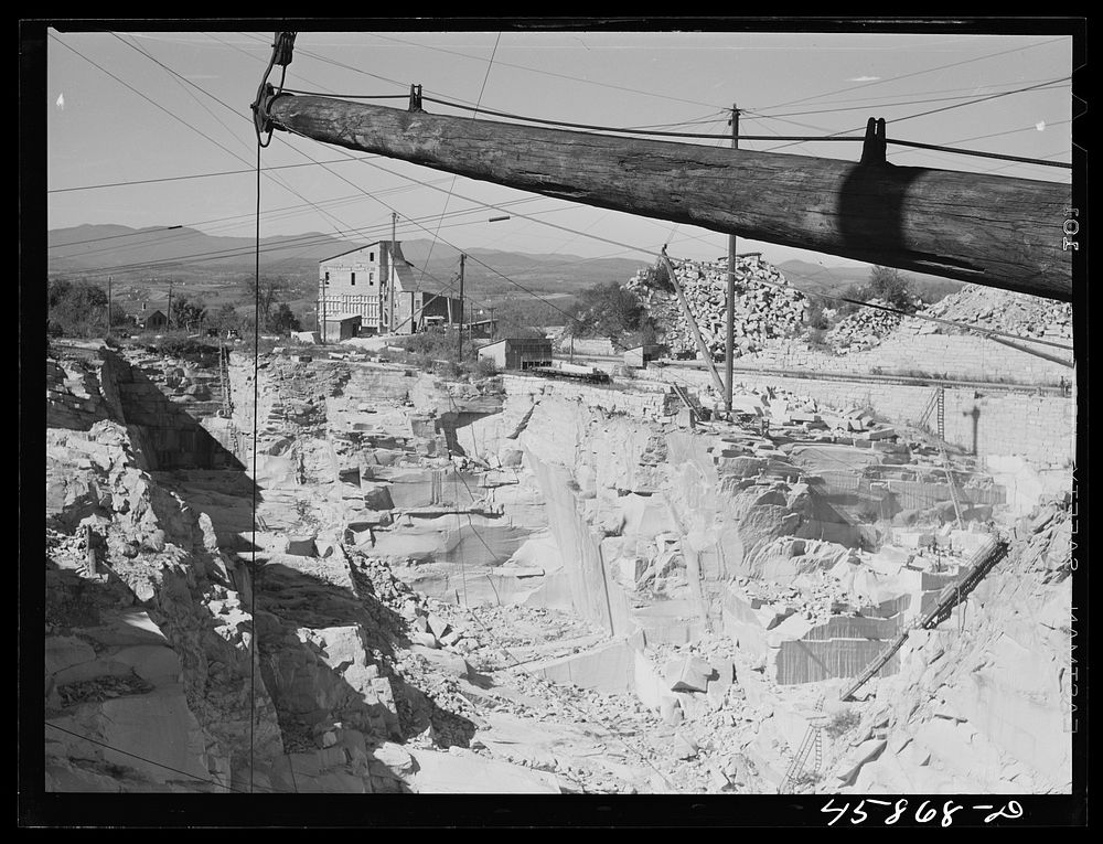 [Untitled photo, possibly related to: At the Wells-Lemson granite quarry near Barre, Vermont]. Sourced from the Library of…