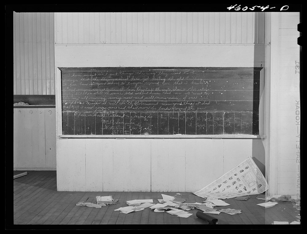 Abandoned school house (the Reedville School) in the Pine Camp expansion area which was attended by Dan Sampson's children.…