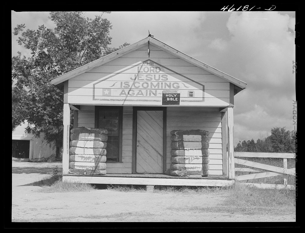 [Untitled photo, possibly related to: Siloam, Greene County, Georgia. Storehouse along the road between Greensboro and…