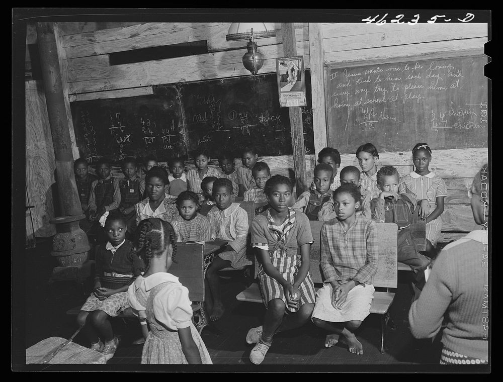 White Plains, Greene County, Georgia. The three-teacher  school. Sourced from the Library of Congress.