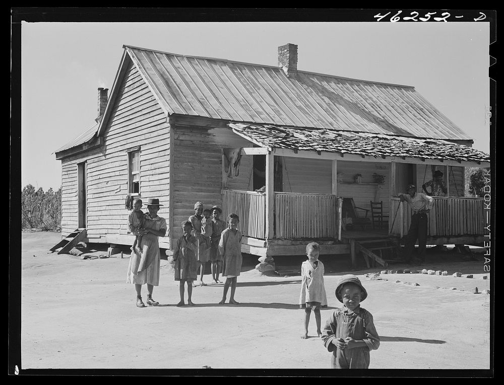 Oakland community, Greene County, Georgia. (vicinity). The family of Gus Wright, FSA (Farm Security Administration) client.…