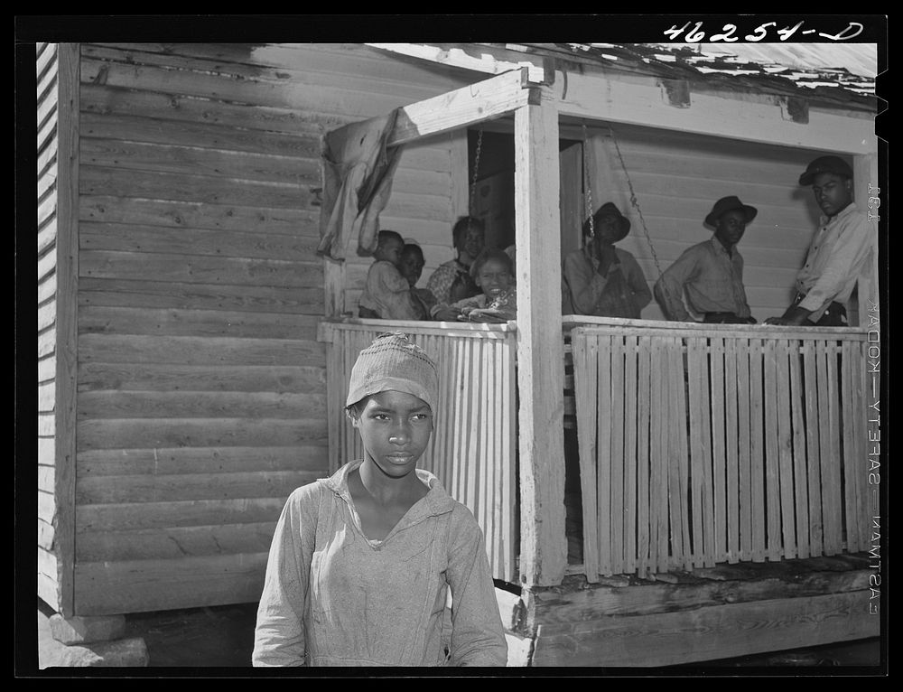 Oakland community, Greene County, Georgia. One of the children of Gus Wright, FSA (Farm Security Administration) family.…